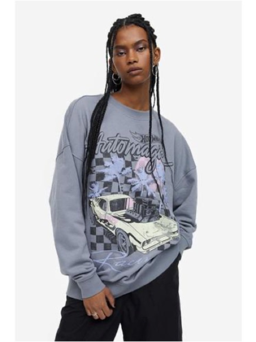 H&M  - hot wheels sweatshirt Dusty Blue size small